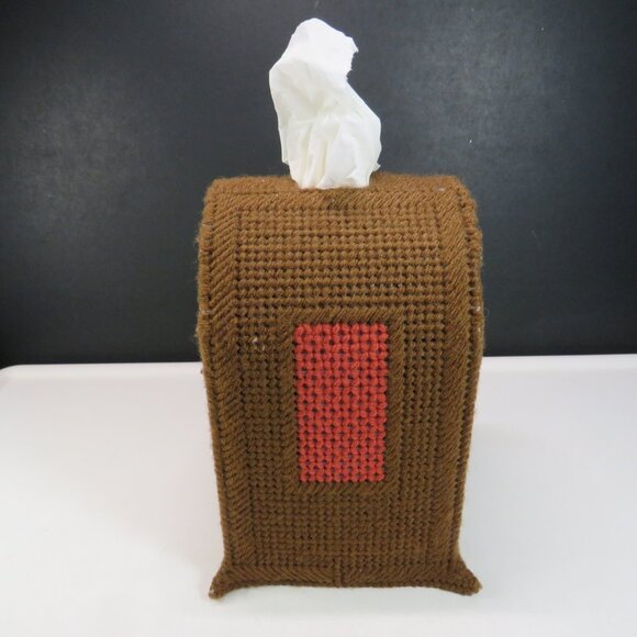 Vintage Radio Tissue Box Cover Plastic Canvas 7.5" tall Dad, Grandpa - Picture 6 of 10